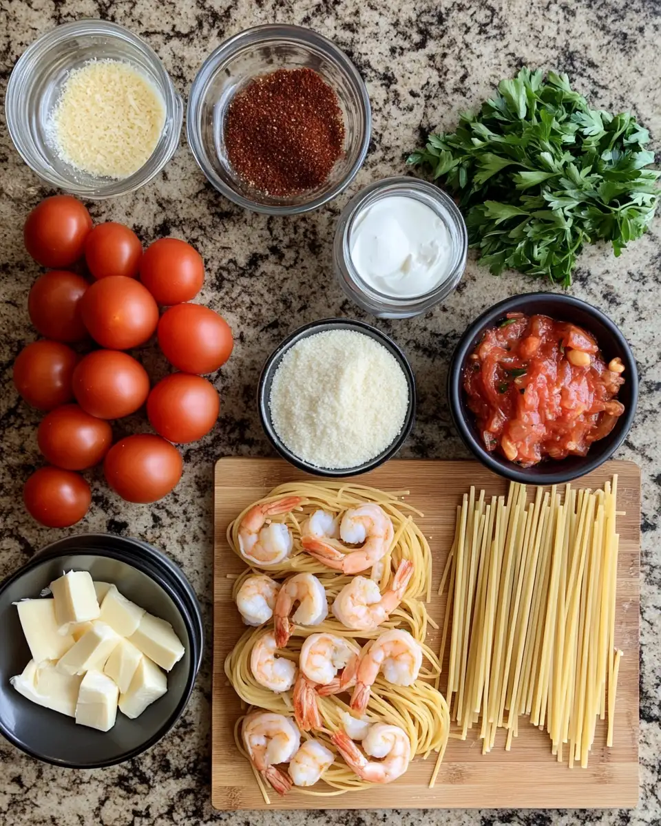 Ingredients for Spice Up Dinner with Creamy Cajun Shrimp Pasta
