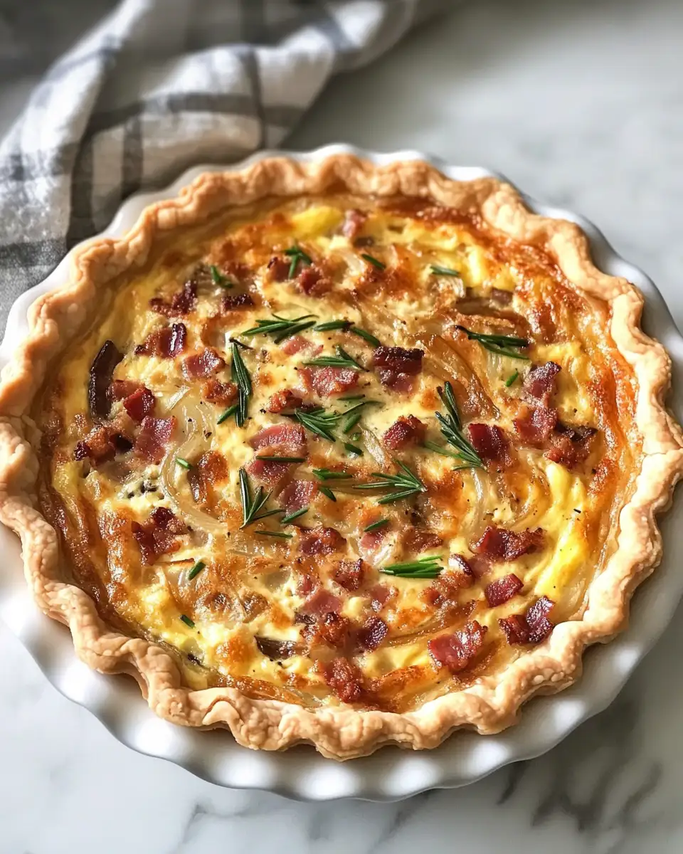 Final dish - Irresistible Caramelized Onion and Bacon Quiche Recipe You Need to Try