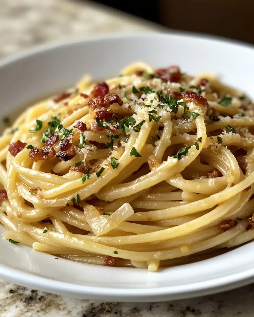 Irresistible Caramelized Onion Pasta with Crispy Bacon Bliss - Featured Image
