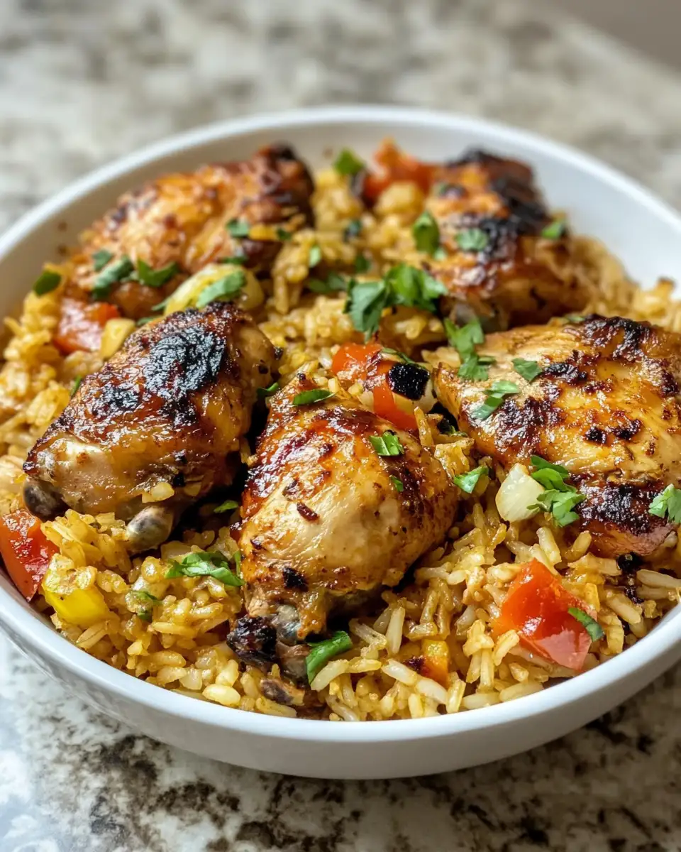Final dish - Irresistible Caribbean Chicken and Rice Recipe That Will Transport Your Taste Buds