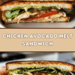 Savory Chicken Avocado Melt Sandwich 🥑🍗