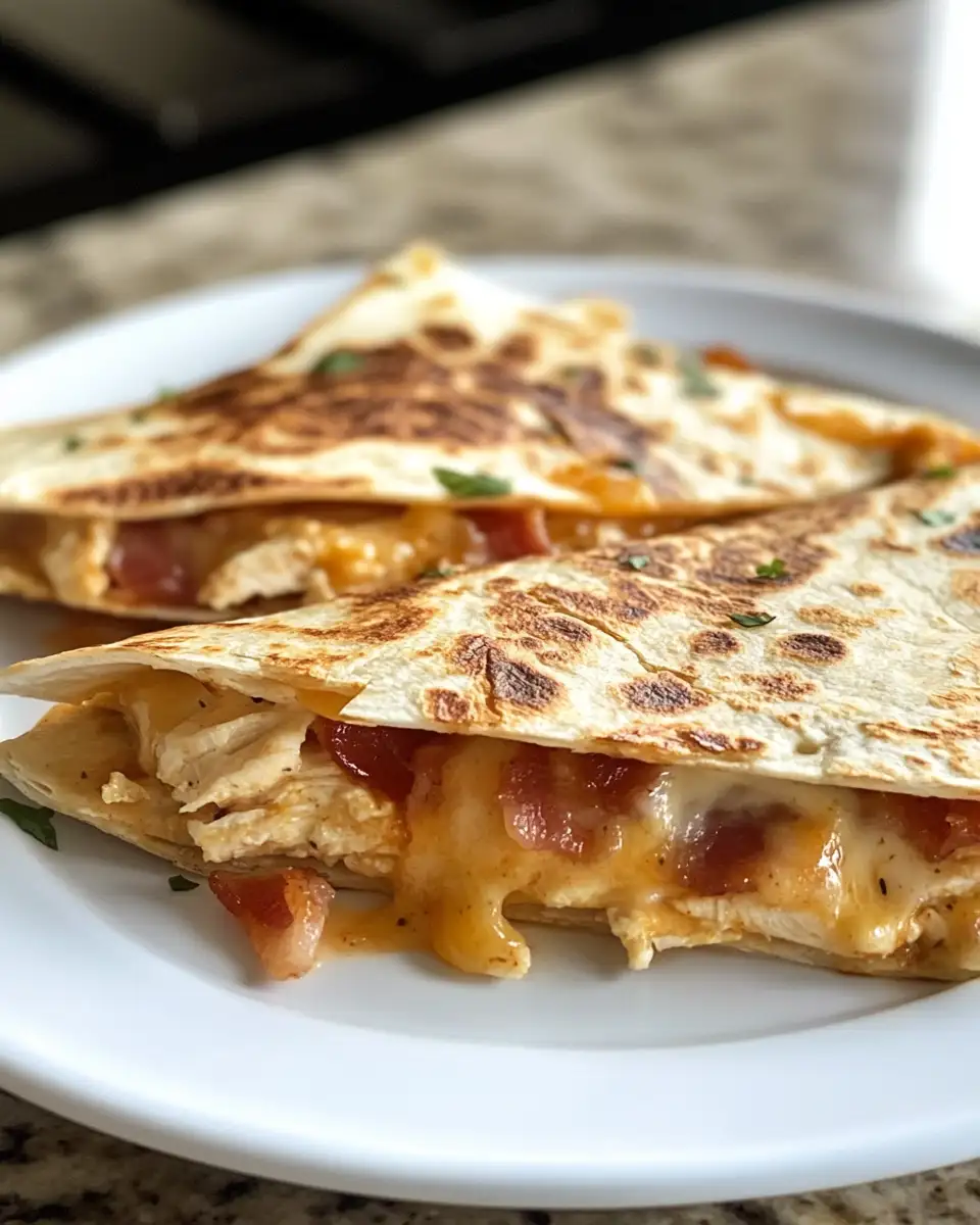 Final dish - Ultimate Chicken Bacon Ranch Quesadillas You Need to Try Today