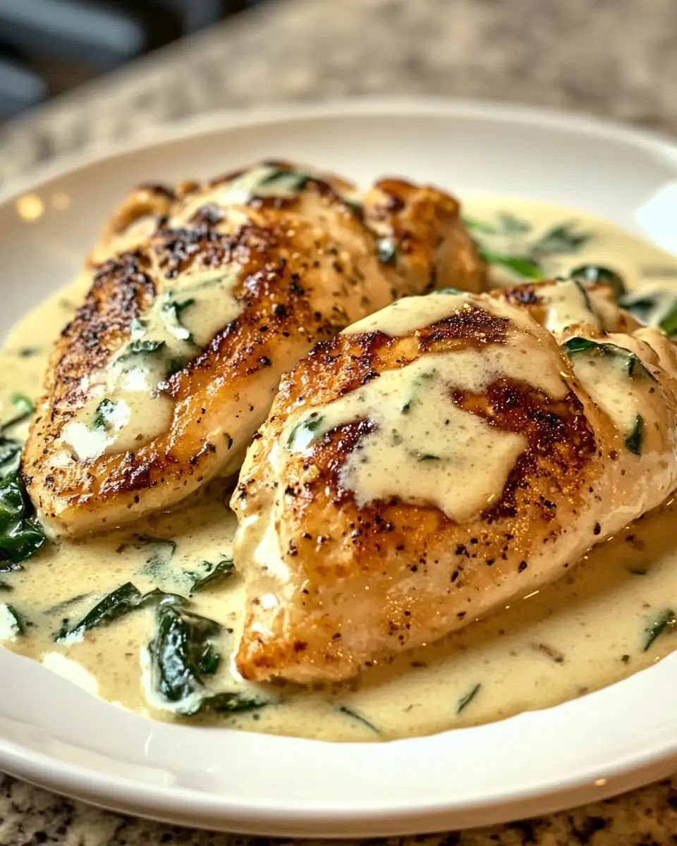 Final dish - Savor the Creamy Delight of Classic Chicken Florentine