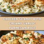 Creamy Chicken Scampi with Garlic Parmesan Rice 🍗🍚