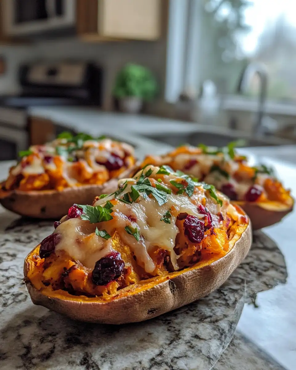 Final dish - Cranberry Apple Twice-Baked Sweet Potatoes A Flavorful Fall Delight