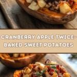 Cranberry Apple Twice-Baked Sweet Potatoes 🍠🍏