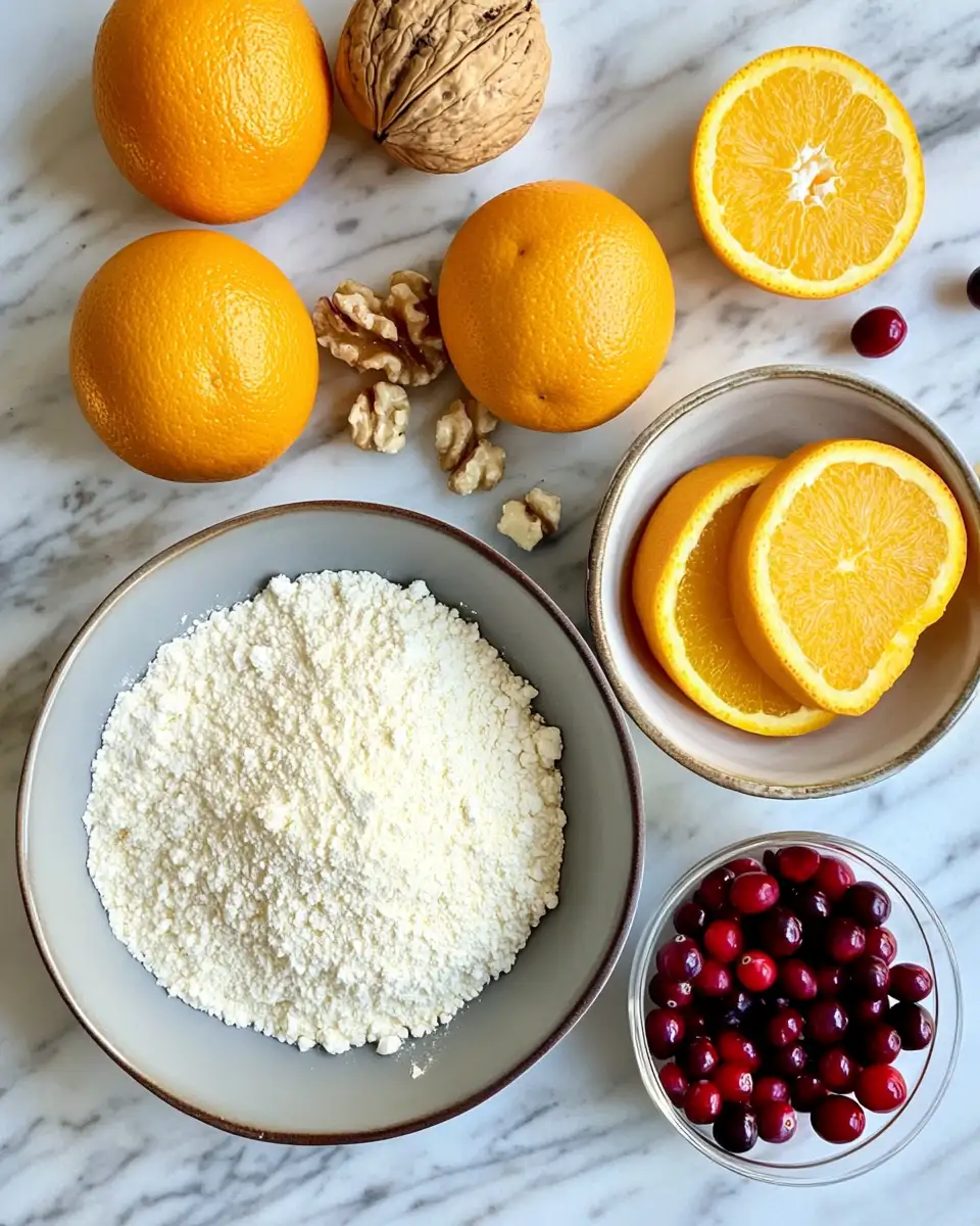 Ingredients for Wake Up to the Zesty Delight of Cranberry Orange Breakfast Cake