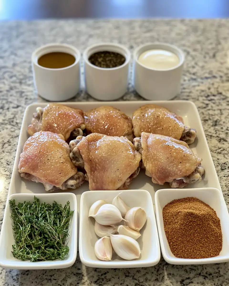 Ingredients for Irresistibly Creamy Brown Sugar Dijon Chicken Thighs You Need to Try