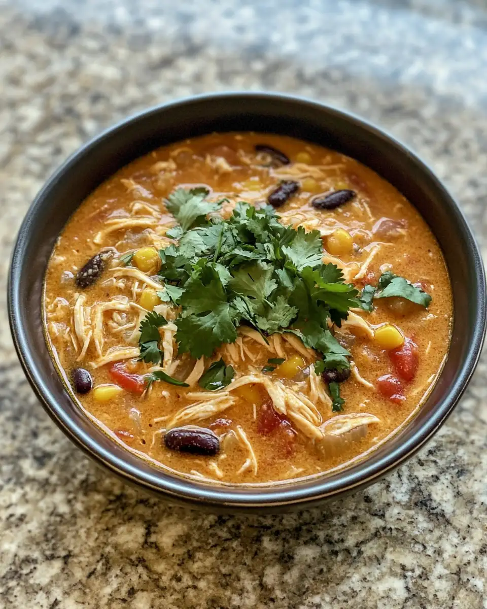 Final dish - Ultimate Comfort in a Bowl Creamy Chicken Enchilada Soup Recipe