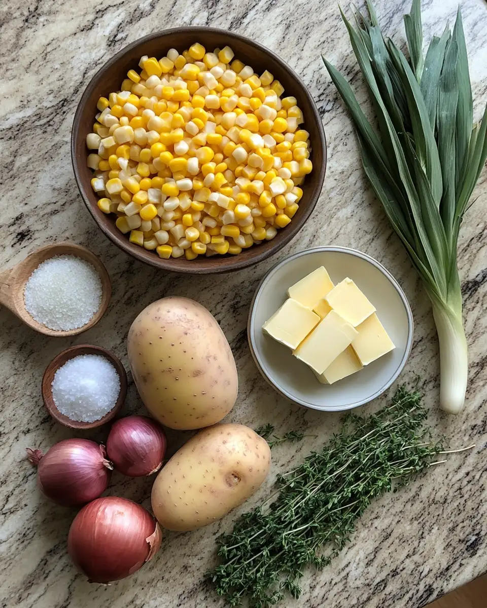 Ingredients for The Ultimate Creamy Corn Chowder Recipe You Need to Try Today