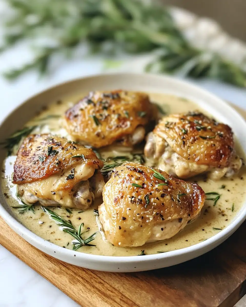 Final dish - Irresistibly Creamy Oven Baked Chicken Thighs You Need to Try