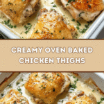 Creamy Oven Baked Chicken Thighs 🍗🥘