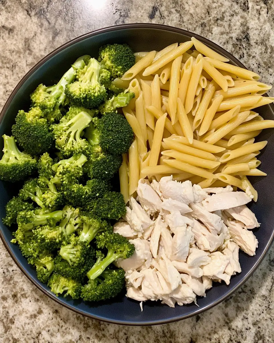 Ingredients for Creamy Pesto Chicken and Broccoli Pasta Bake Recipe You’ll Love