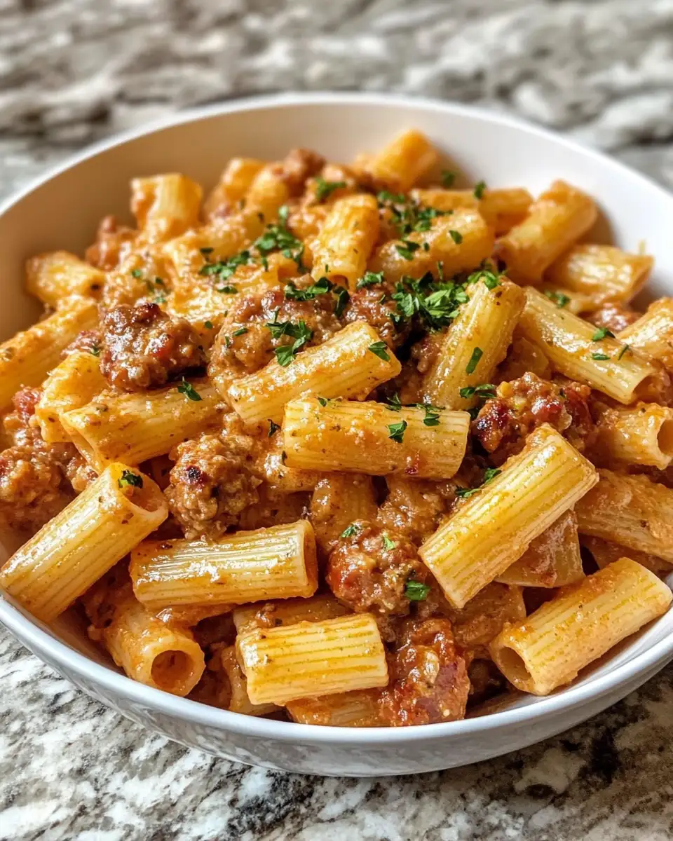 Final dish - Irresistibly Creamy Sausage Rigatoni Recipe You Need to Try
