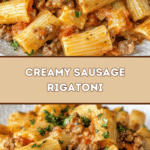 Creamy Sausage Rigatoni: Comfort in a Bowl 🍝❤️