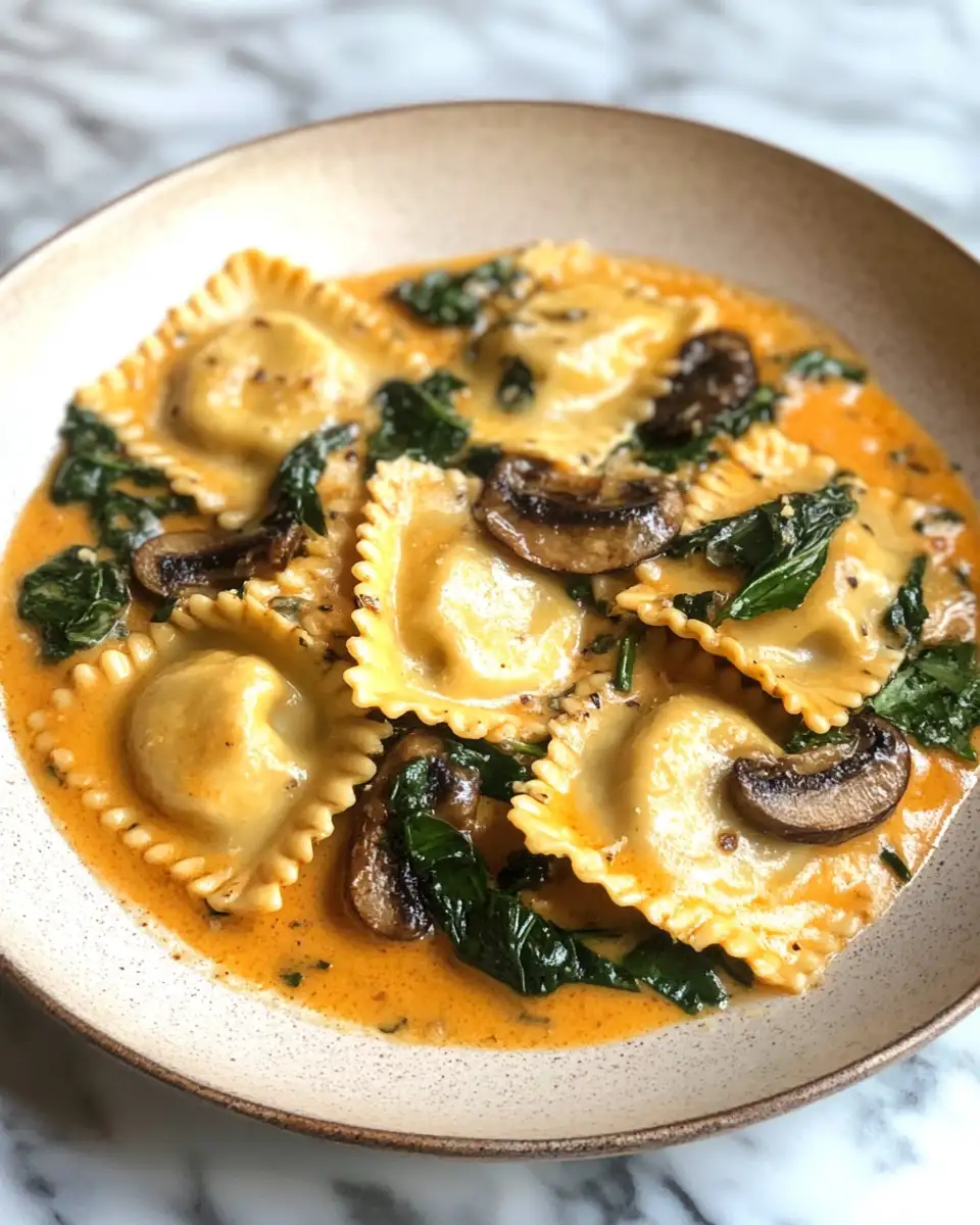 Final dish - Indulge in the Ultimate Creamy Tuscan Ravioli Experience