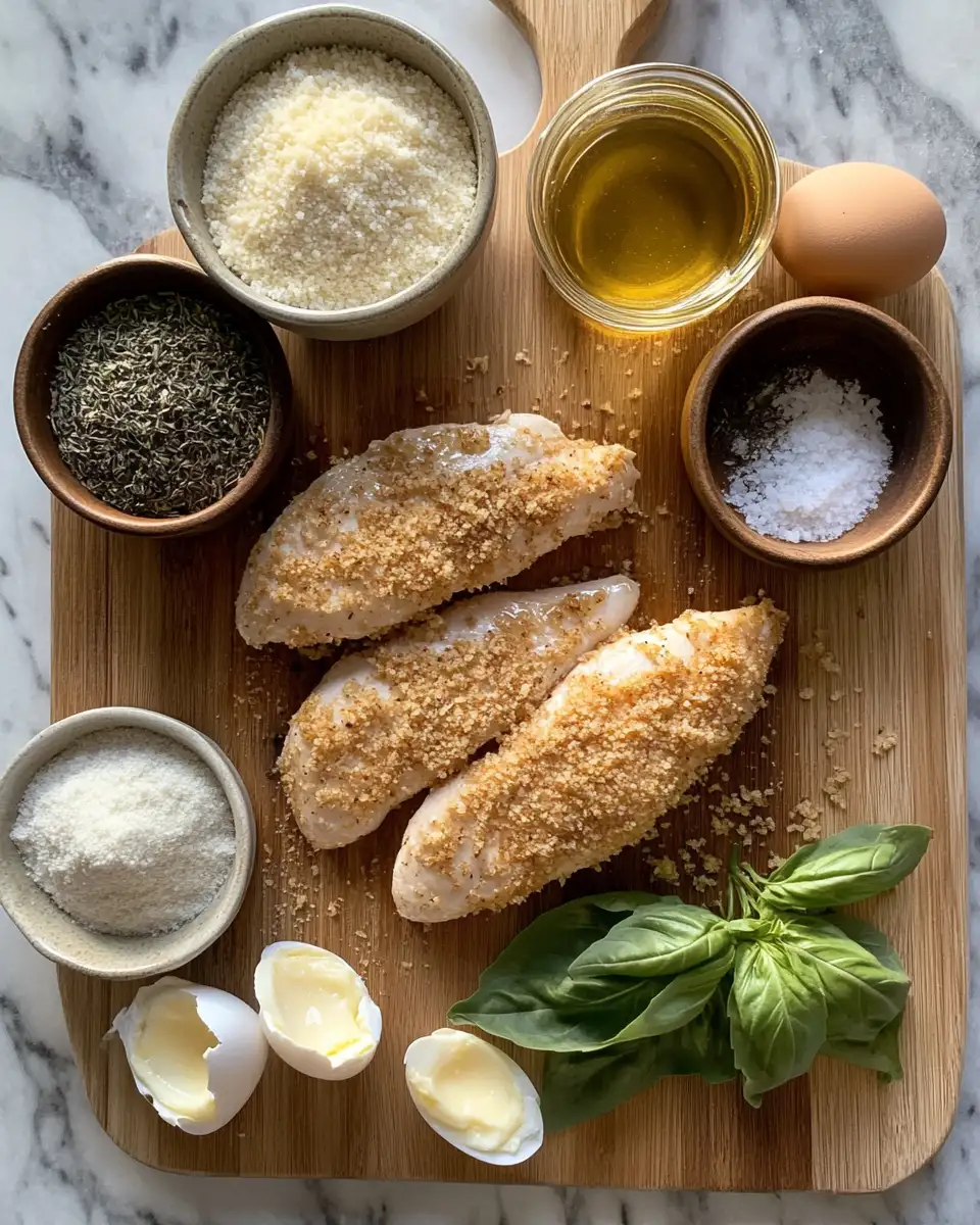 Ingredients for Crispy Air Fryer Parmesan Crusted Chicken Recipe You Need to Try