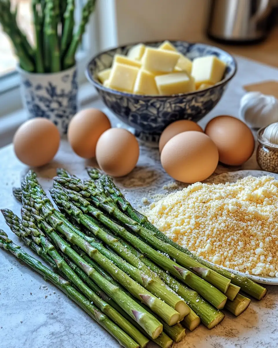 Ingredients for Crispy Asparagus Asiago Spears A Deliciously Cheesy Twist on a Classic Veggie