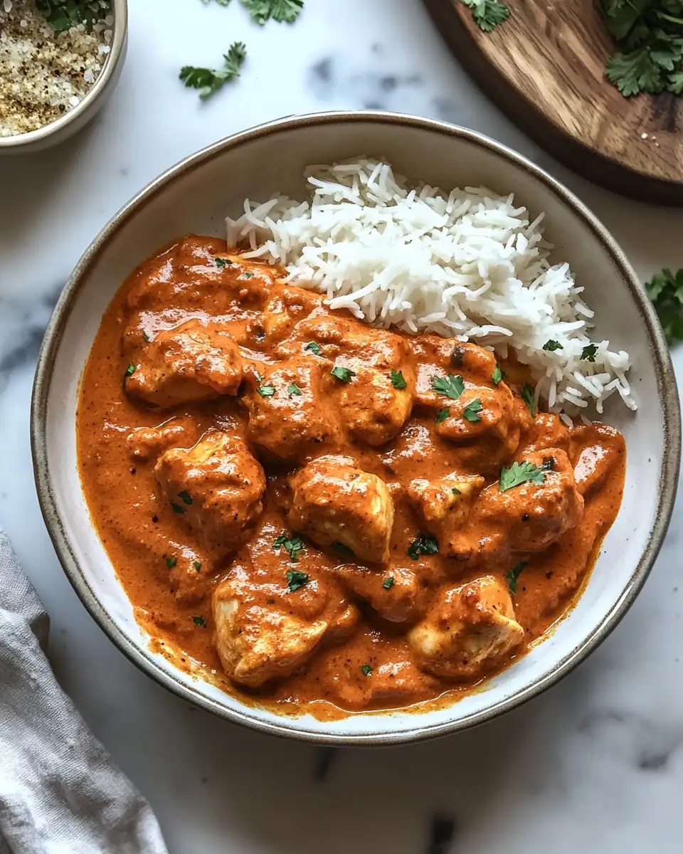 Final dish - Melt-in-Your-Mouth Crockpot Butter Chicken Recipe for Effortless Flavor