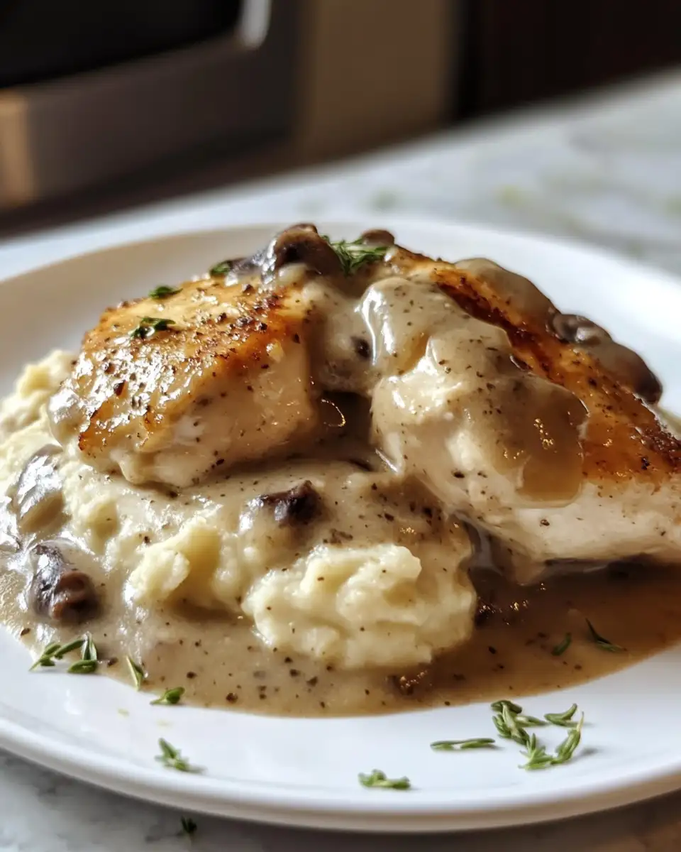 Final dish - Ultimate Comfort Food Crockpot Chicken and Gravy Recipe