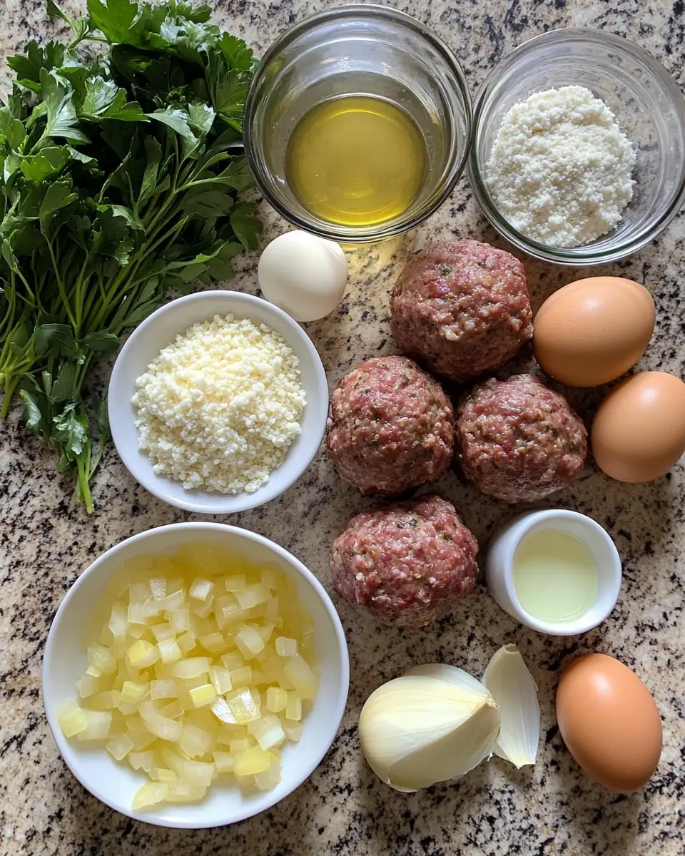 Ingredients for Savory Crockpot French Onion Meatballs That Melt in Your Mouth