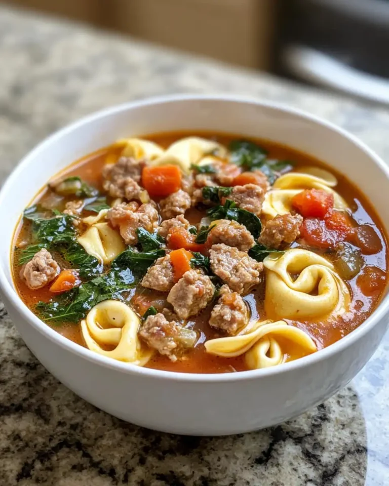 Hearty Crockpot Tortellini Soup with Sausage for Cozy Nights - Featured Image