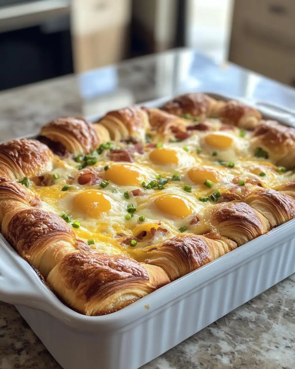 Wake Up to Warmth with this Irresistible Croissant Breakfast Casserole - Featured Image