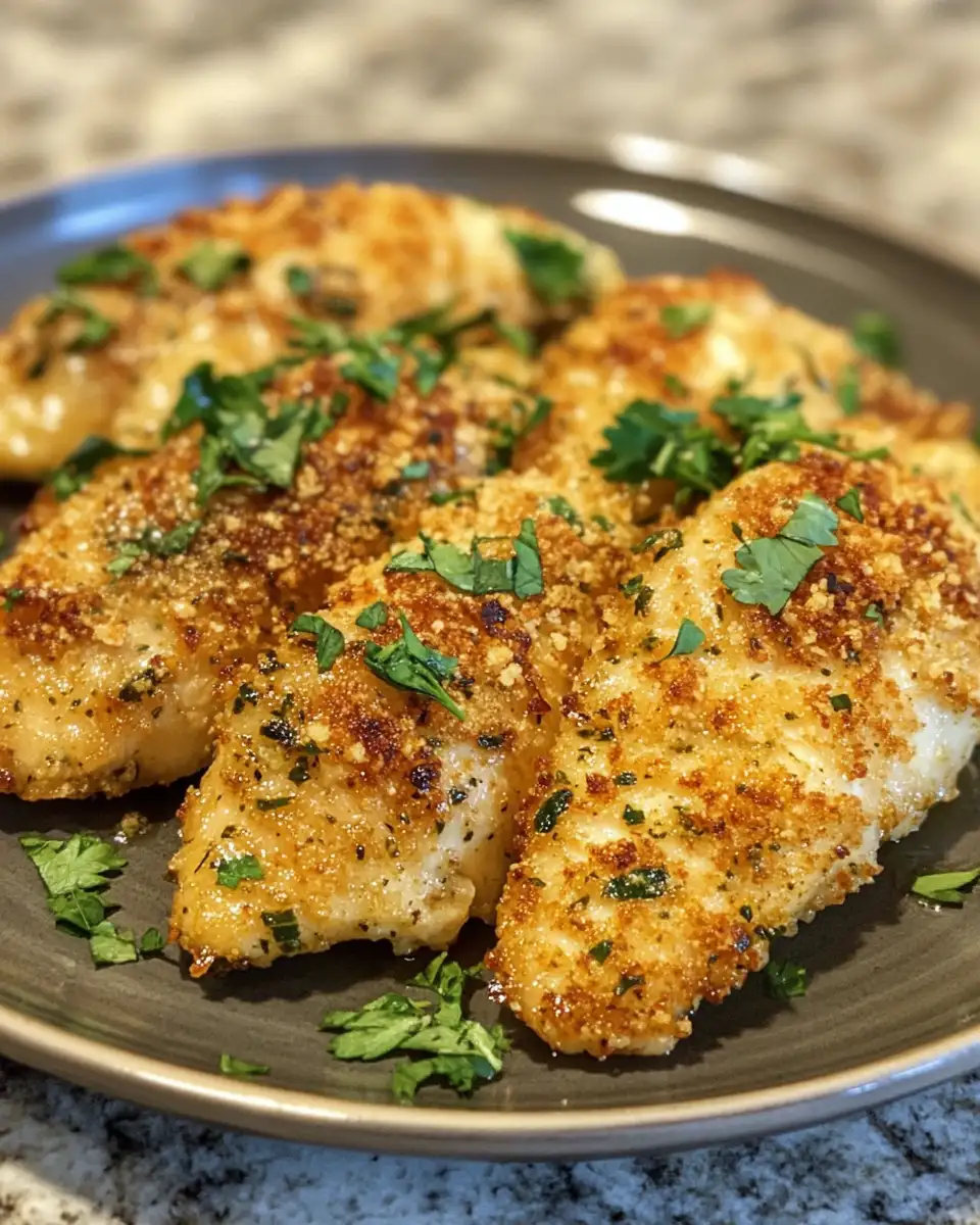 Final dish - Crispy Dill Pickle Parmesan Chicken Recipe You Need to Try
