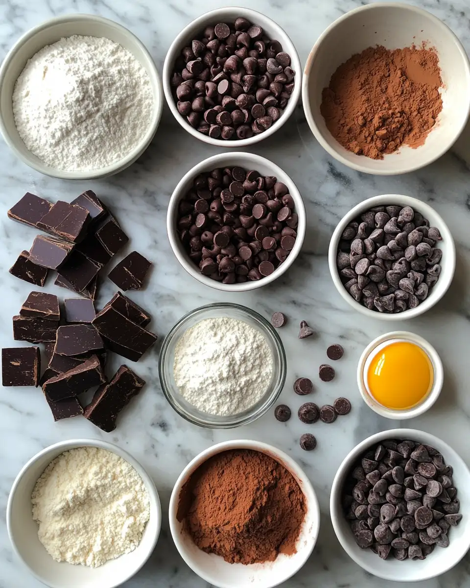 Ingredients for Irresistible Double Chocolate Muffins That Melt in Your Mouth