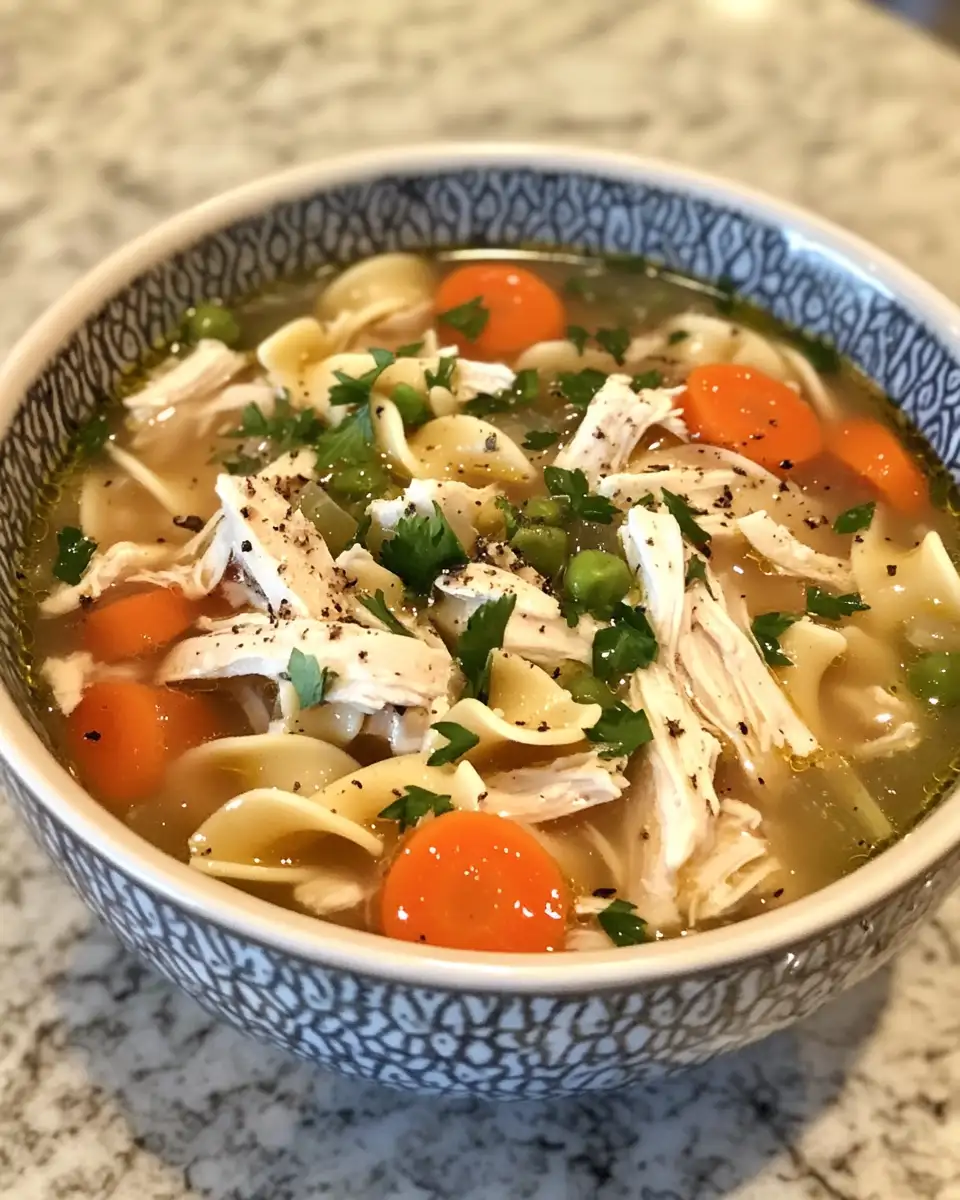Final dish - Comfort in a Bowl Easy Crock-Pot Chicken Noodle Soup Recipe