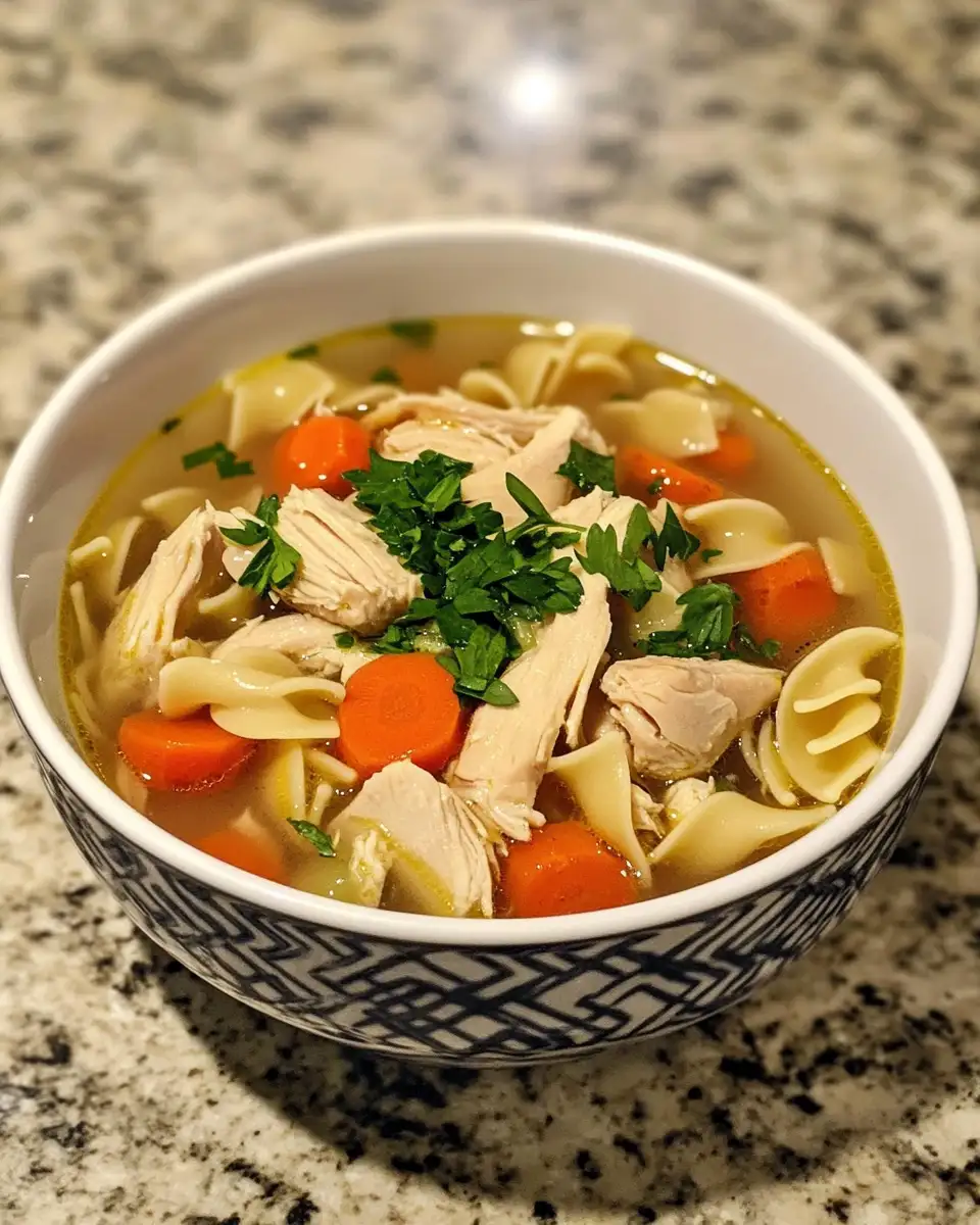 Ingredients for Comfort in a Bowl Easy Crock-Pot Chicken Noodle Soup Recipe