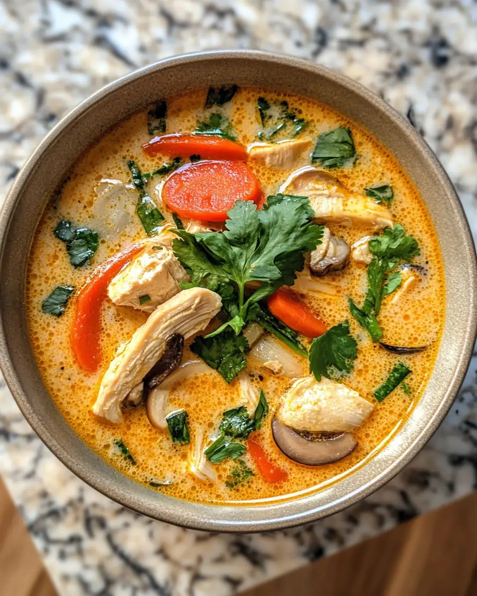 Final dish - Comfort in a Bowl Easy Thai Chicken Soup Recipe You’ll Love