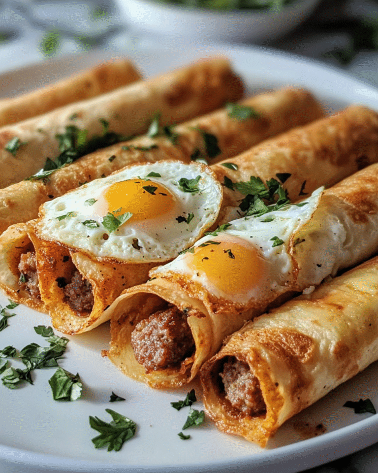 Crispy Egg and Sausage Breakfast Taquitos You Need to Try Today - Featured Image