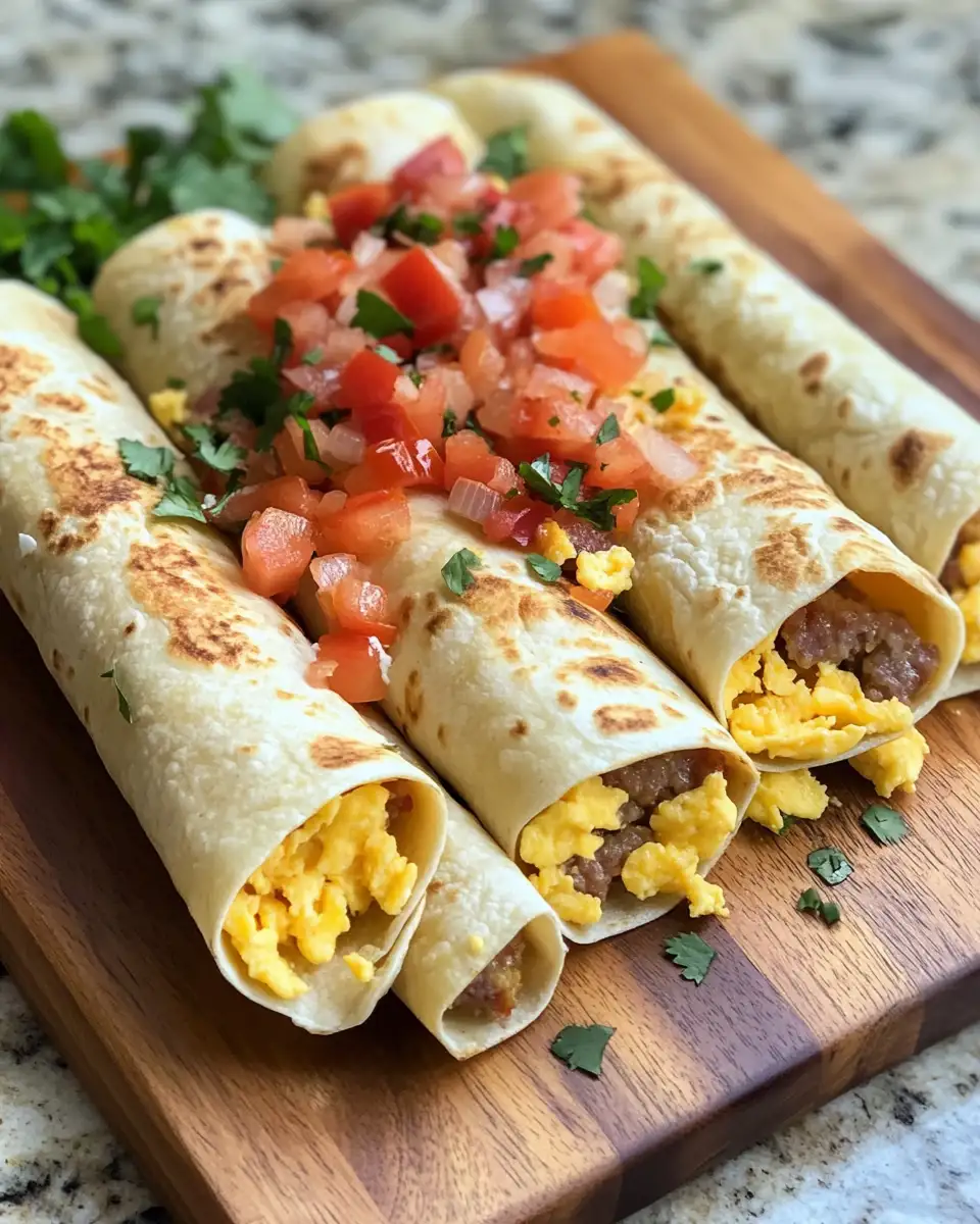 Ingredients for Crispy Egg and Sausage Breakfast Taquitos You Need to Try Today