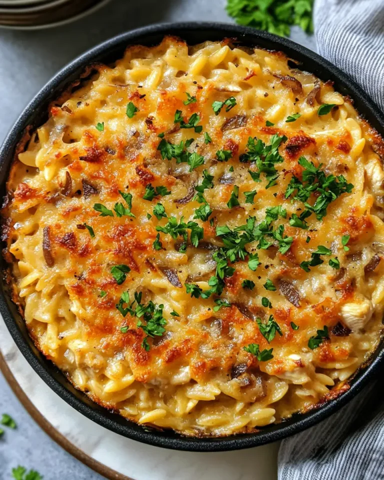 Hearty French Onion Chicken Orzo Casserole Recipe You’ll Love - Featured Image