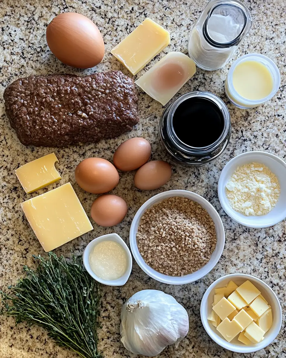 Ingredients for Irresistible French Onion Salisbury Steak Recipe for Comfort Food Lovers