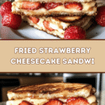 Fried Strawberry Cheesecake Sandwiches 🍓🍰