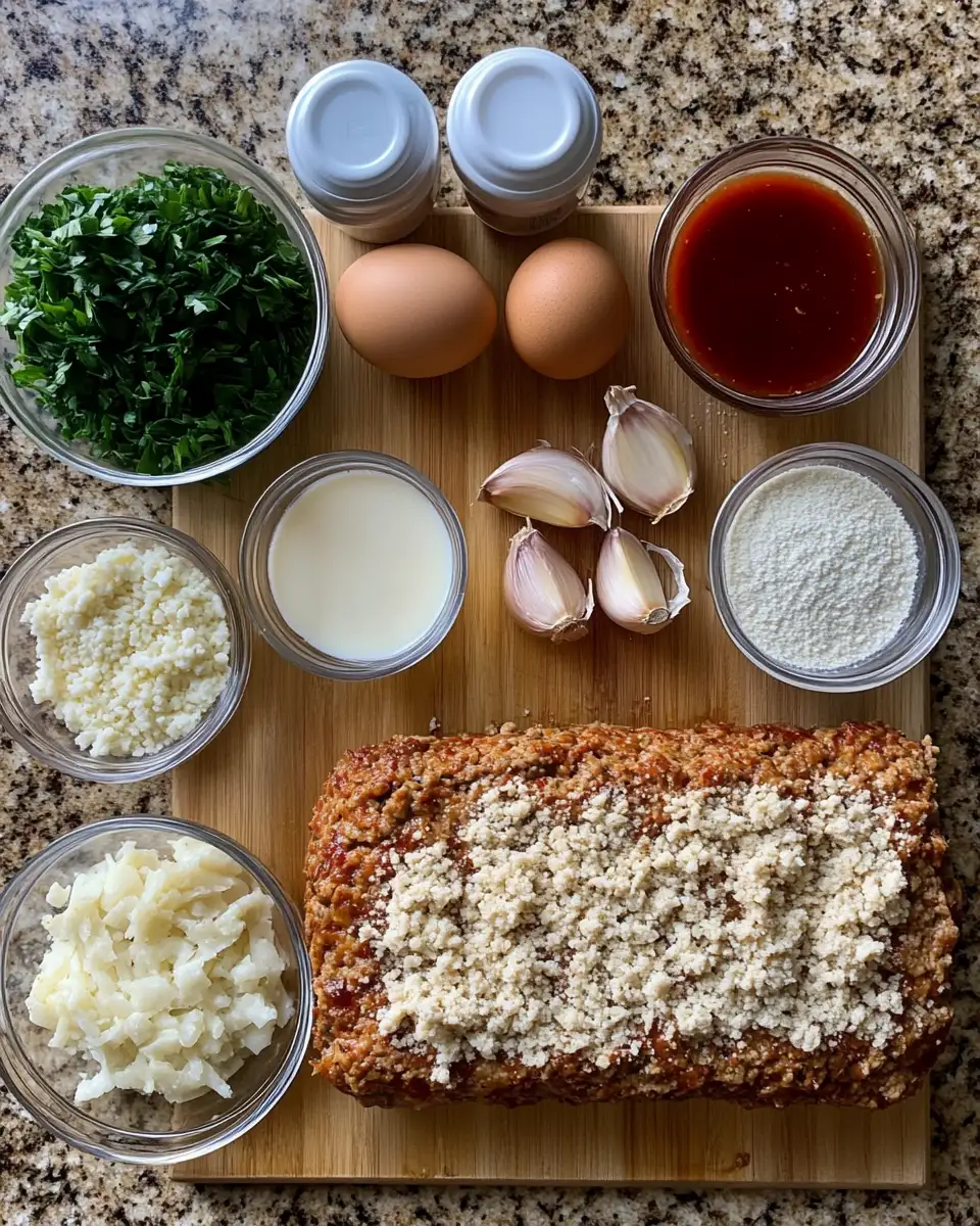 Ingredients for Irresistible Garlic Parmesan Chicken Meatloaf Recipe You Need to Try