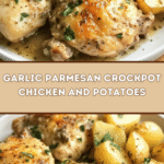 Garlic Parmesan Crockpot Chicken & Potatoes 🧄🍗