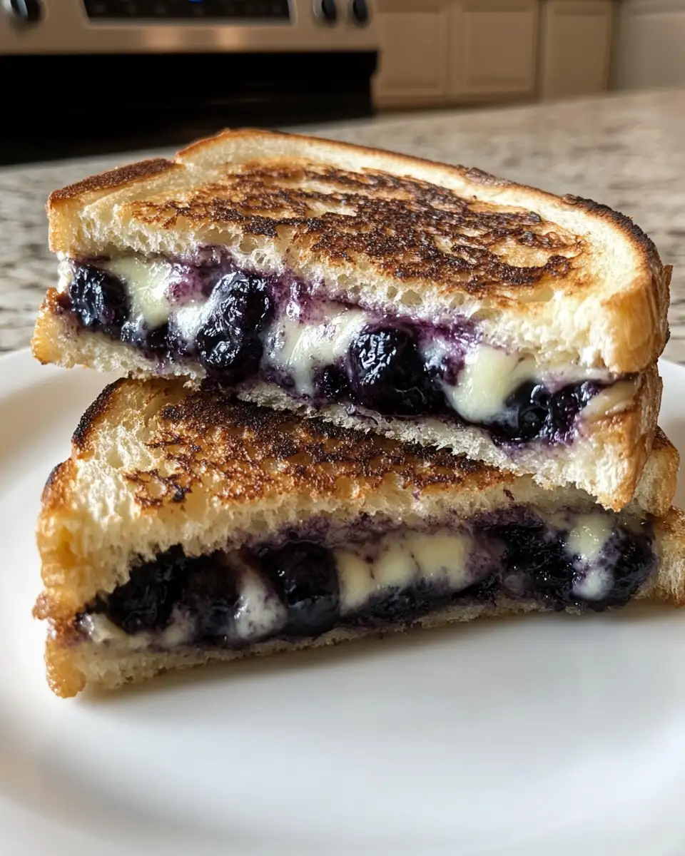 Final dish - Indulge in the Ultimate Gourmet Blueberry Grilled Cheese Experience
