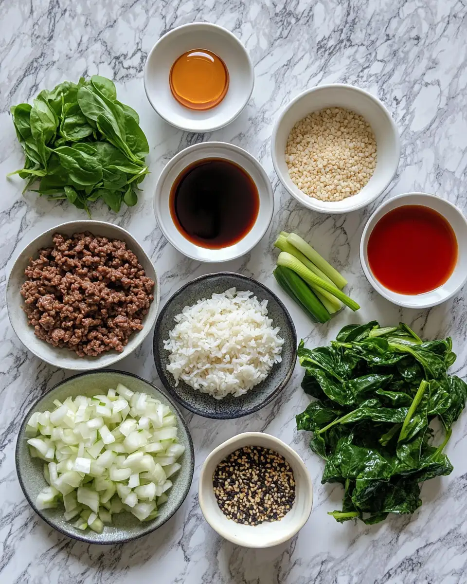 Ingredients for Spice Up Dinner with a Savory Ground Beef Hot Honey Bowl