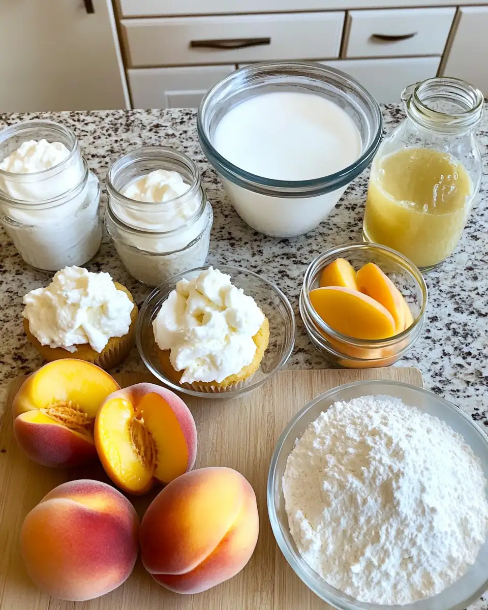 Ingredients for Irresistible Honey Peach Cream Cheese Cupcakes You Have to Try
