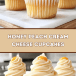 Honey Peach Cream Cheese Cupcakes 🍑🍯