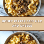 Honey Pepper Beef Mac and Cheese 🍯🍝