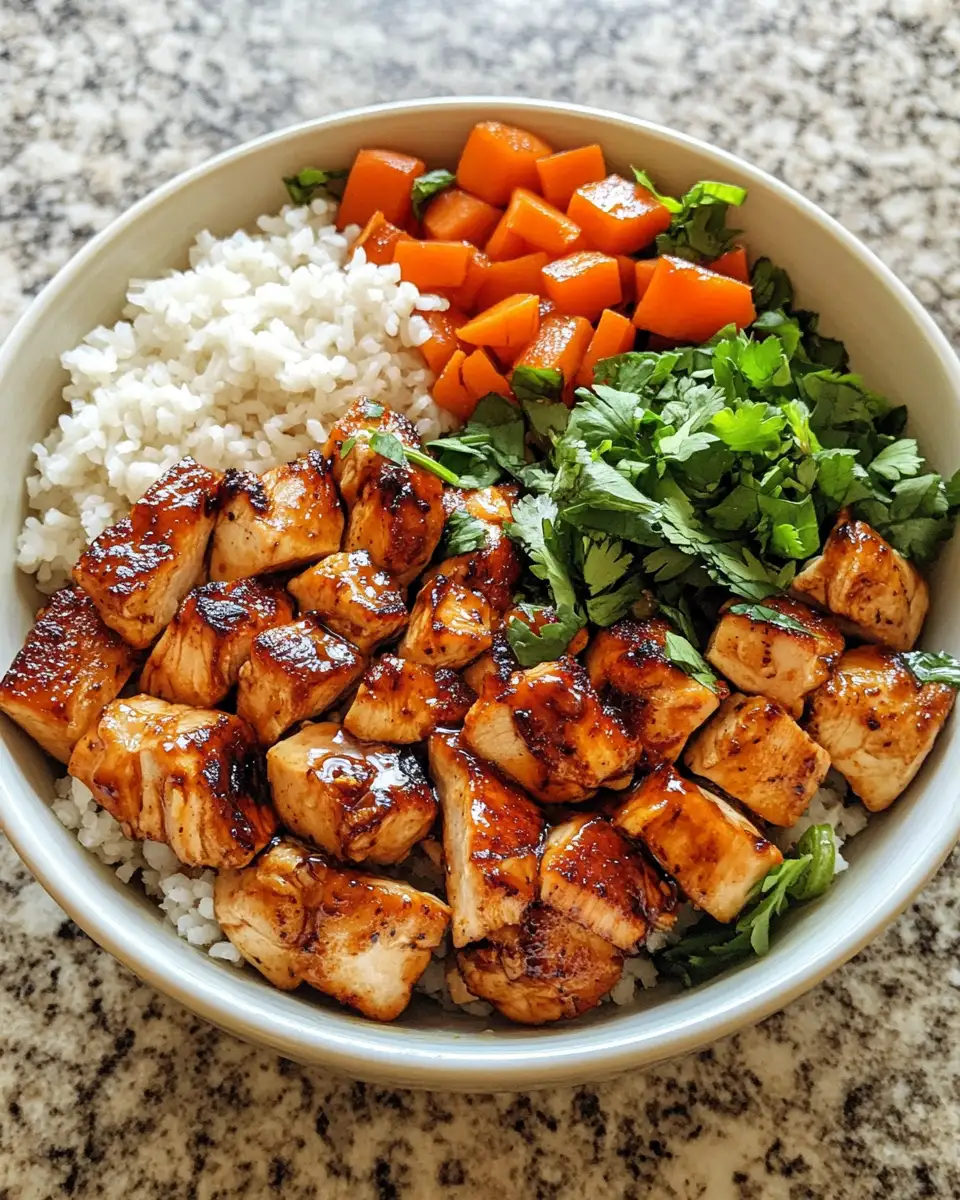 Final dish - Spice Up Your Dinner with a Flavor-Packed Hot Honey Chicken Bowl