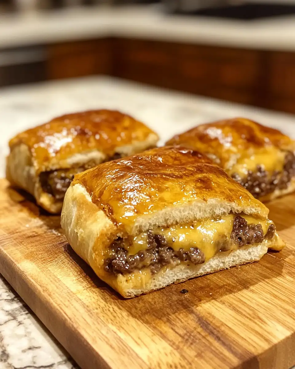 Final dish - Irresistible Garlic Butter Cheeseburger Rollups That Will Steal Your Heart