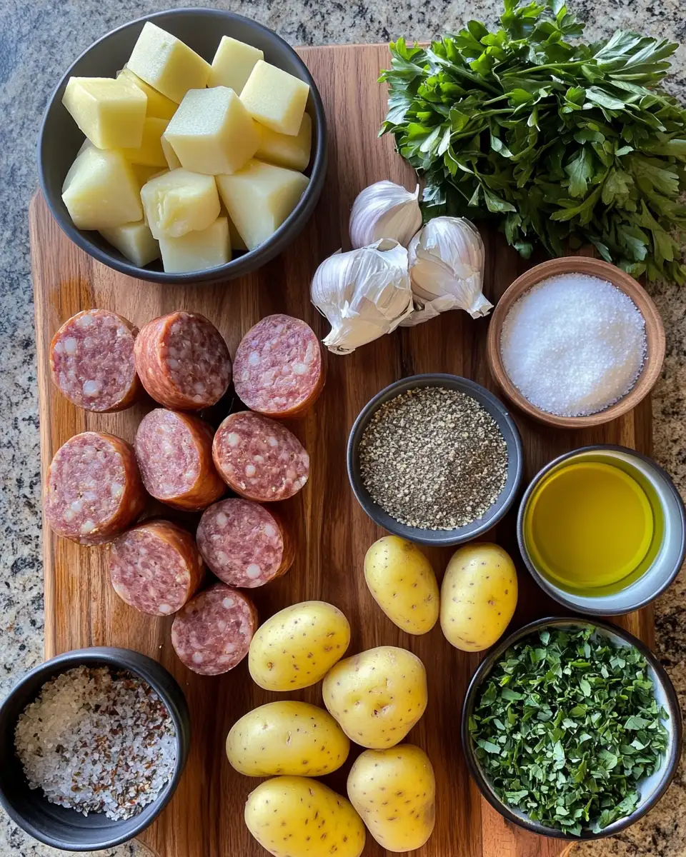 Ingredients for Hearty Italian Sausage and Potato Soup That Warms the Soul