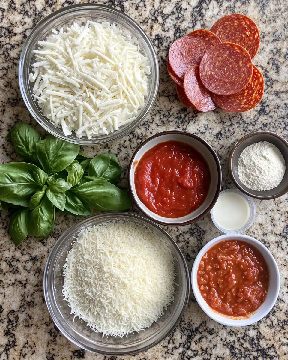 Ingredients for Crunchy Keto Pizza Chips That Will Blow Your Snack Game