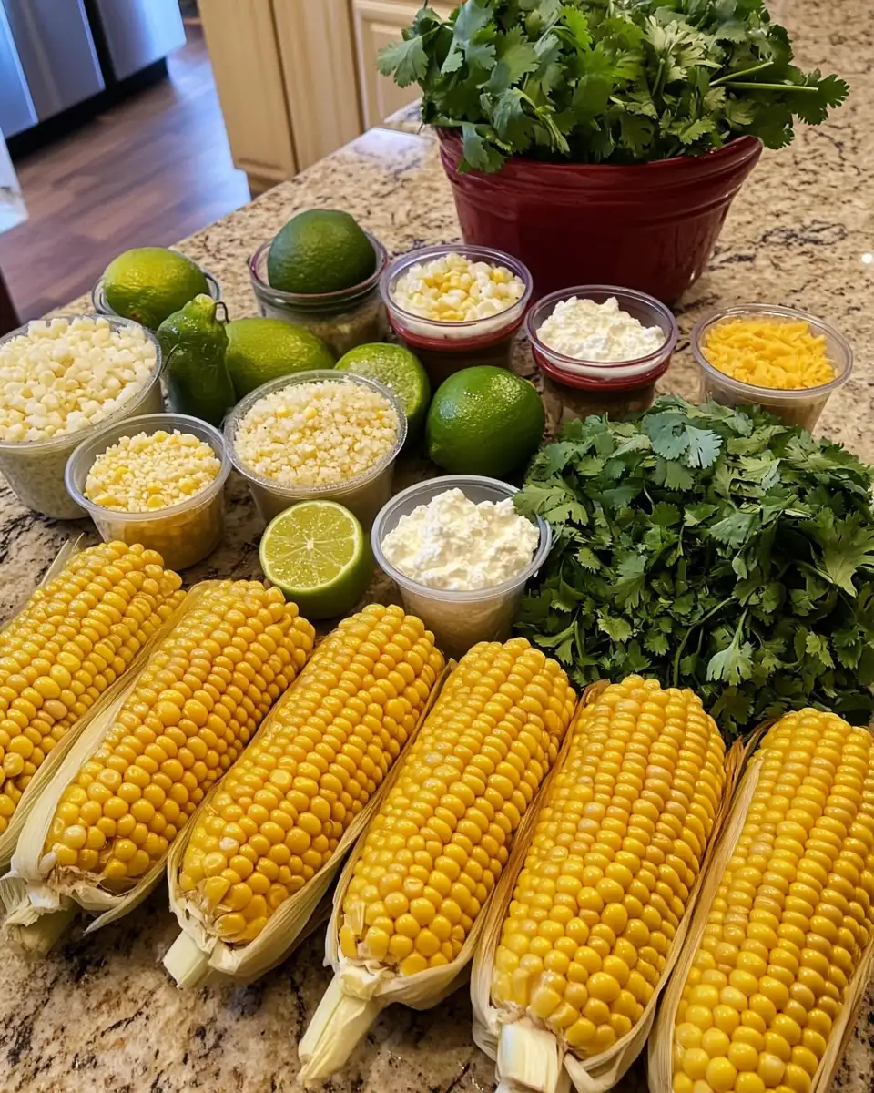 Ingredients for Creamy Mexican Street Corn Soup Made Easy in Your Crockpot