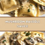 Creamy Mushroom Ravioli Sauce 🍄✨